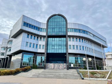 Ufa, Bashkortostan Cumhuriyeti, Rusya, 17 Ekim 2021: Ufa 'daki House.RF Bankası. Bashkortostan Cumhuriyeti