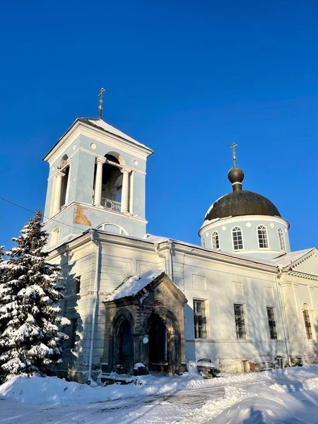 Fürbittkirche Winter Gebiet Moskau Kreis Ruzsky Das Dorf Pokrowskoje — Stockfoto