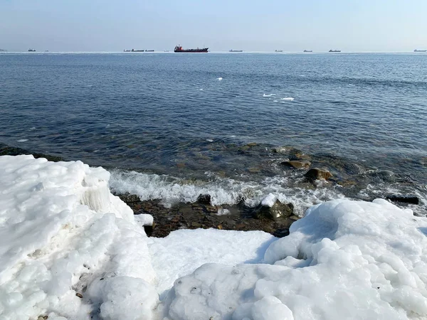Rusia Vladivostok Agua Limpia Mar Japón Cerca Bahía Sobol Verano — Foto de Stock