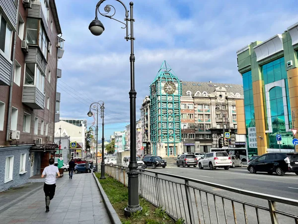 Vladivostok Rusia Septembrie 2021 Vladivostok Strada Semenovskaya Toamnă — Fotografie, imagine de stoc