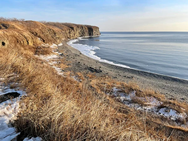 Cabo Vyatlin Isla Rusa Vladivostok Invierno Rusia — Foto de Stock