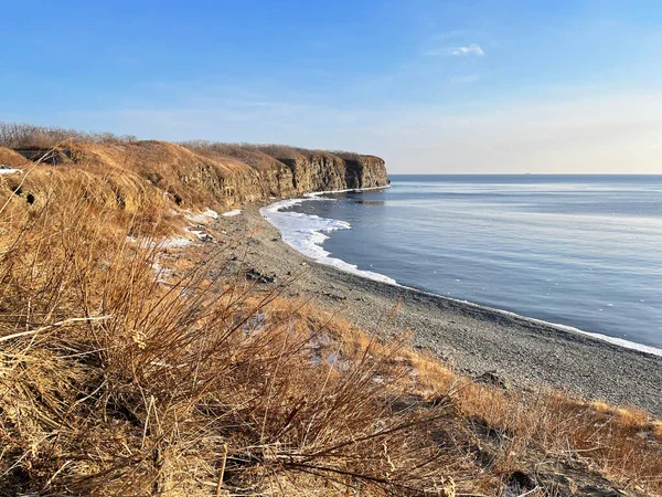 Cabo Vyatlin Isla Rusa Vladivostok Invierno Rusia — Foto de Stock