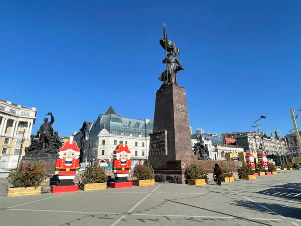 Vladivostok Rusia Enero 2022 Rusia Vladivostok Plaza Los Combatientes Revolución —  Fotos de Stock