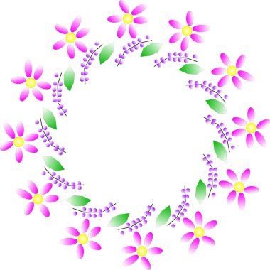 vektör çizim çiçek çelenk