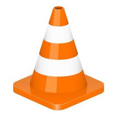Vector illustration of traffic cone clipart