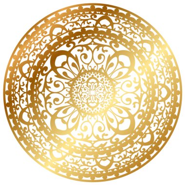 Vektör çizimi altın oriental halı / peçete