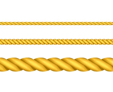 Vector illustration of gold ropes clipart