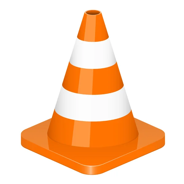 Vector illustration of traffic cone — Stock Vector