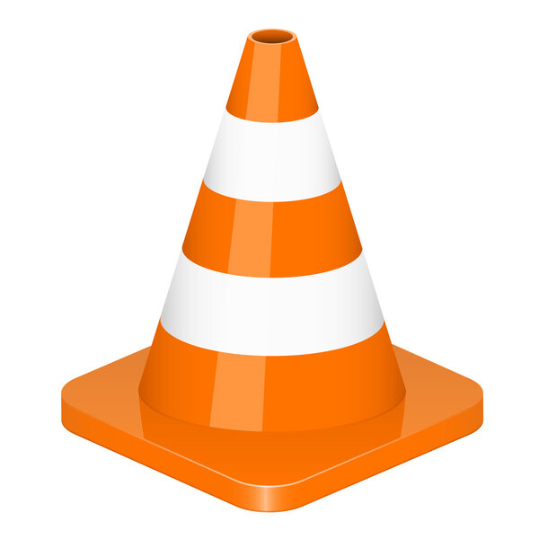 Vector illustration of traffic cone