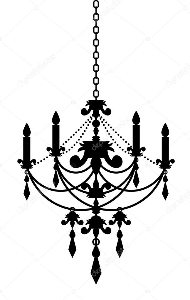 Vector illustration of chandelier