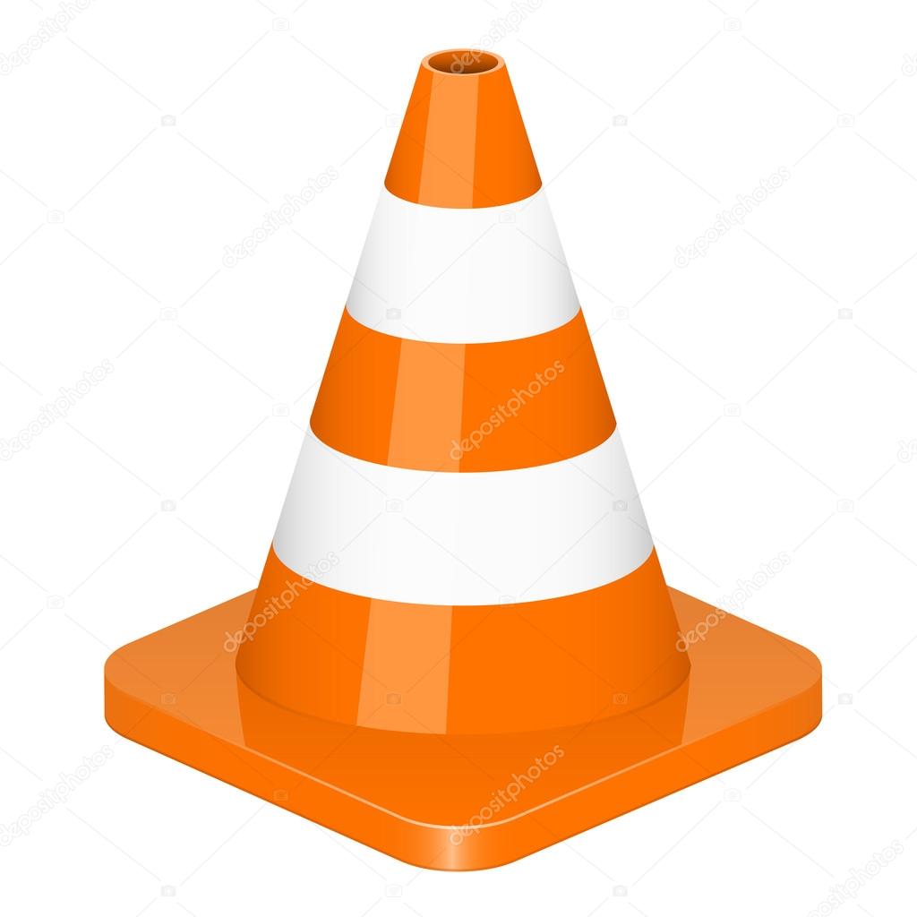 Vector illustration of traffic cone