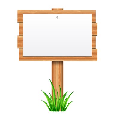 Vector illustration of paper on wooden clipart