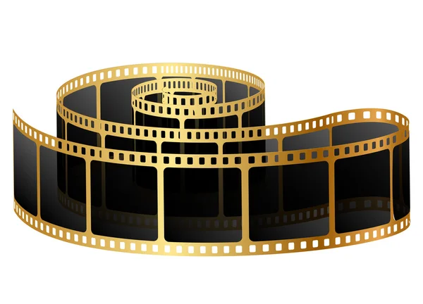 Ilustração vetorial de filme dourado — Vetor de Stock