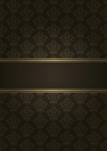 Vector brown and gold luxury background — Stock Vector