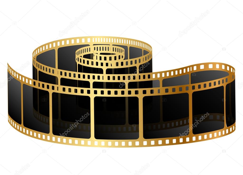 Vector illustration of golden film