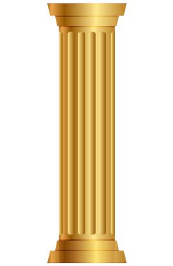 Vector illustration of gold column clipart