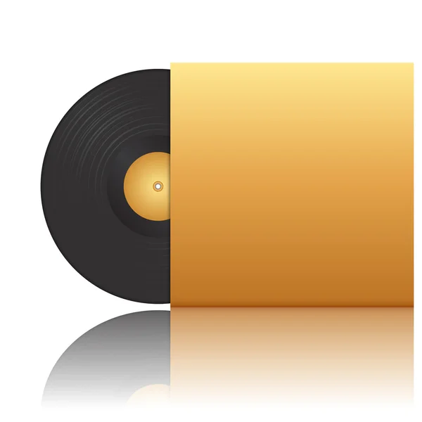 Illustration vectorielle du disque vinyle dans l'enveloppe — Image vectorielle