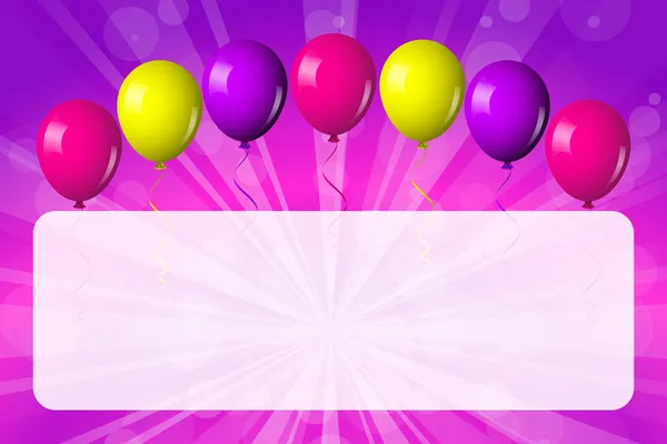 Carte vectorielle avec ballons brillants — Image vectorielle