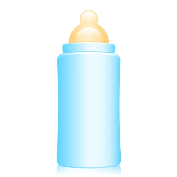 Mavi bebek şişe vektör çizim — Stok Vektör