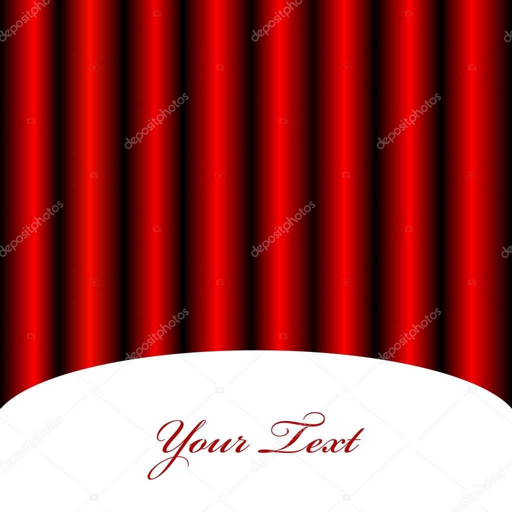 Vector background with red curtain