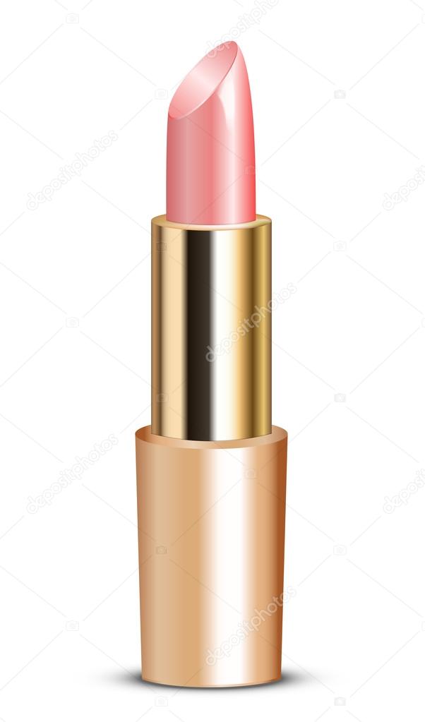 Vector illustration of pink lipstick