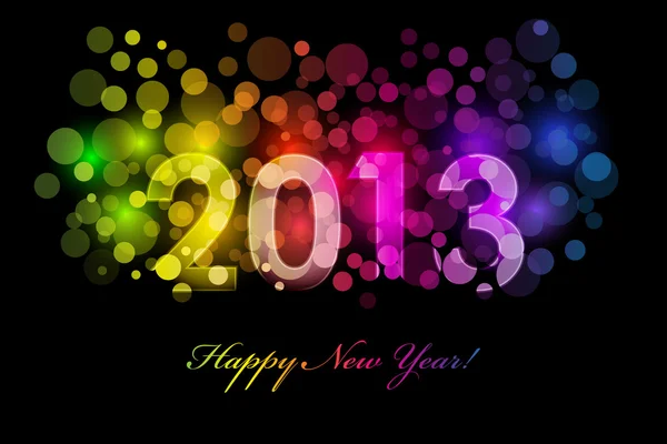 ベクトル新年あけましておめでとうございます - 2013年カラフルな背景 — ストックベクタ
