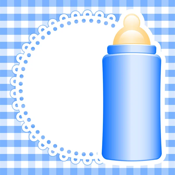 Vector background with baby bottle — Stock Vector