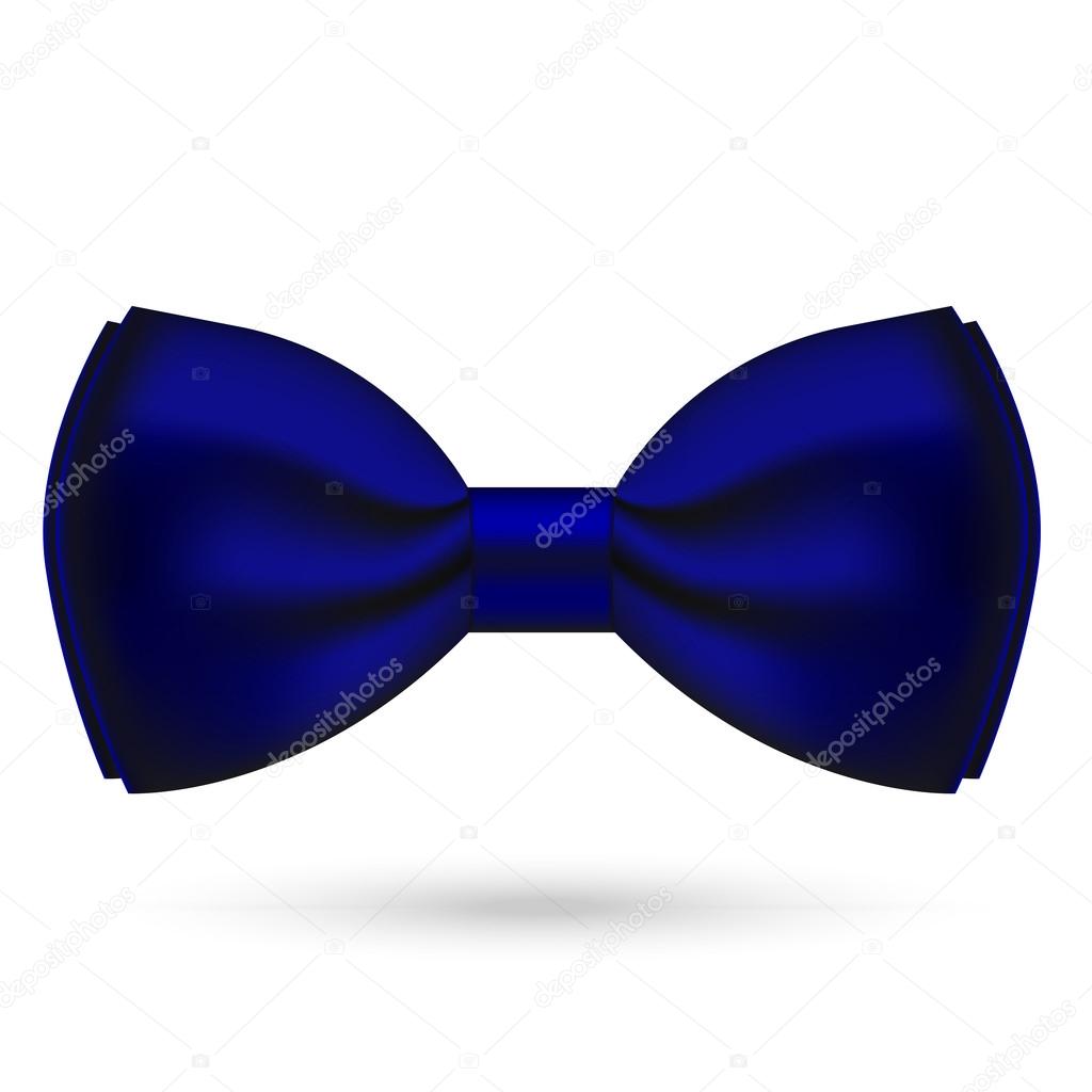 Vector illustration of blue bow-tie