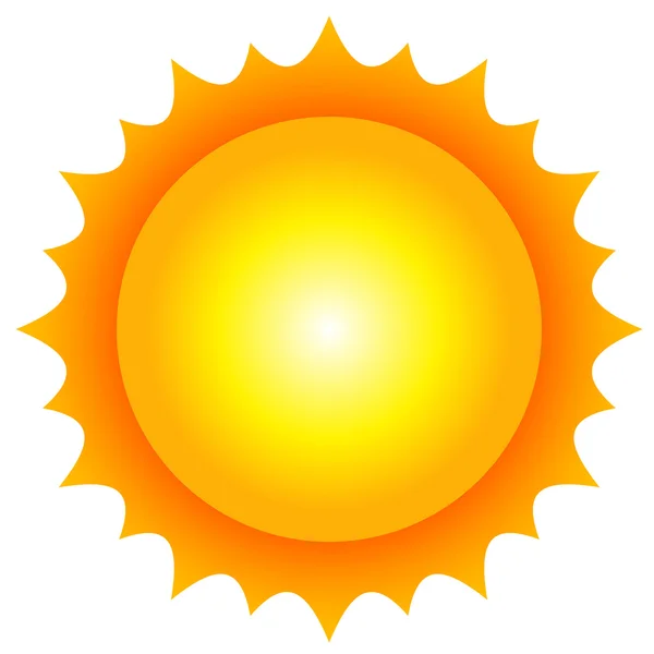 Illustrazione vettoriale del sole — Vettoriale Stock