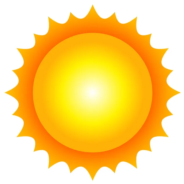 Vector illustration of sun — Stock Vector