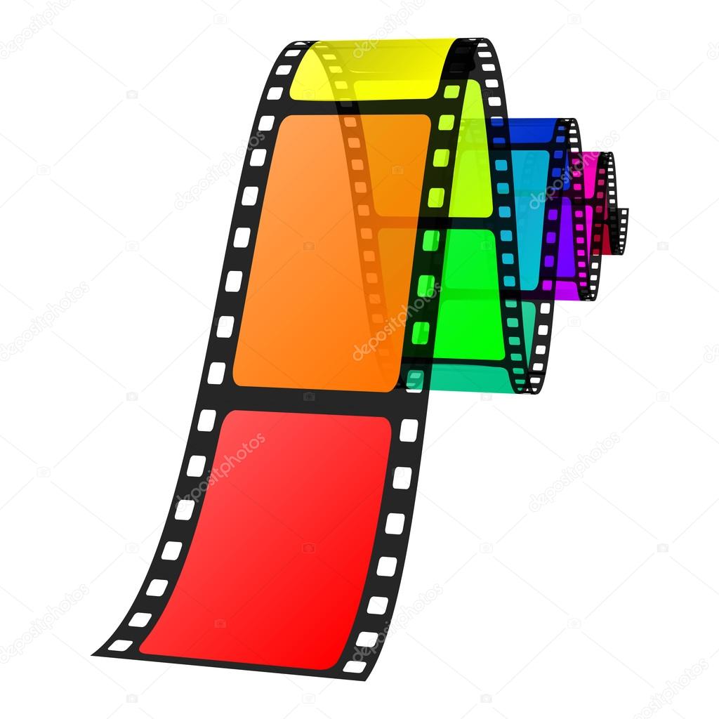 Vector illustration of colorful film