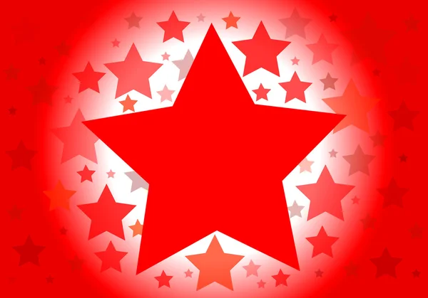 Vektor Hintergrund mit roten Sternen — Stockvektor