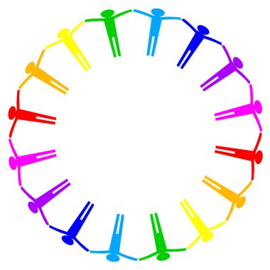 Daire içinde renkli simge vektör