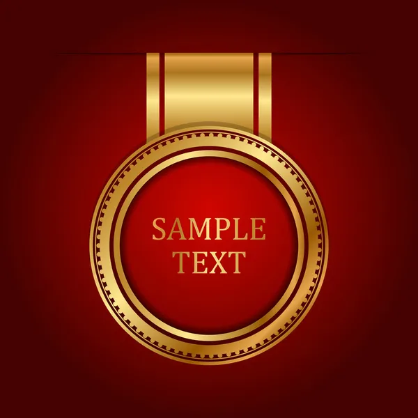 Vector gold label with space for text — Stock Vector