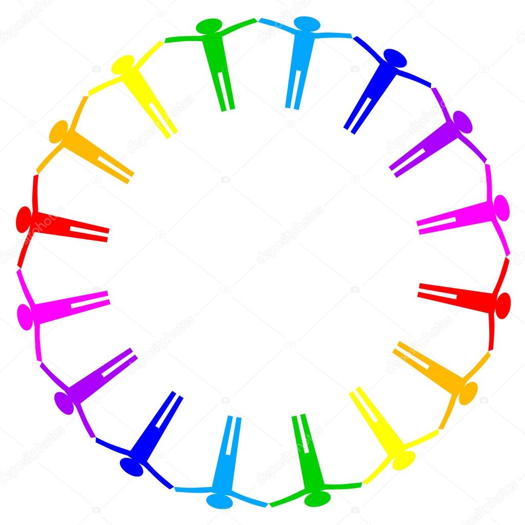 Vector colorful icon of in circle