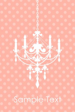 pembe benekli vektör arka plan ile avize