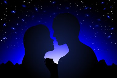 Vector illustration of couple clipart