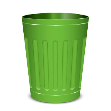 yeşil çöp vektör çizim