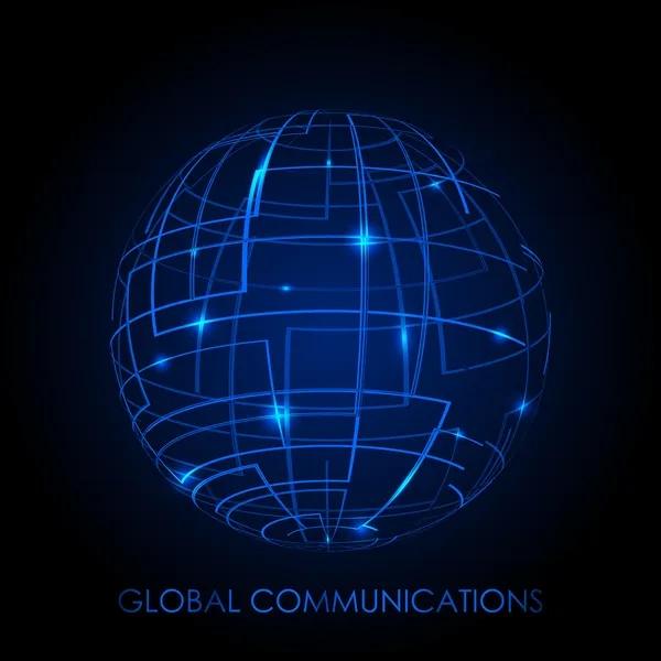 Global iletişim - vektör arka plan