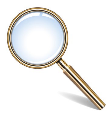 Altın Büyüteç vektör çizim