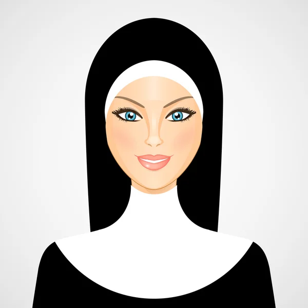 Векторная иллюстрация монахини — стоковый вектор