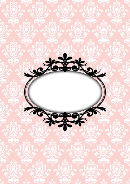 Vector illustration of vintage pink frame — Stock Vector