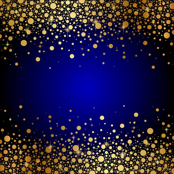 Fondo de lujo Vector azul y oro — Vector de stock