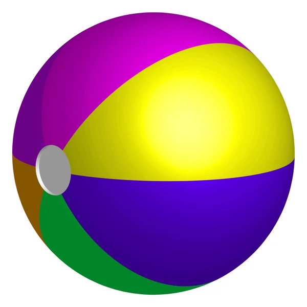 Vector illustration of colorful beach ball — Stock Vector