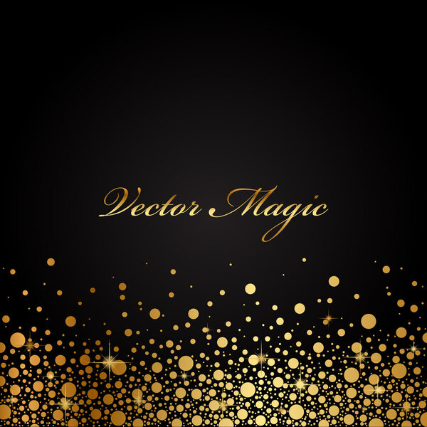 Vector black and gold luxury background