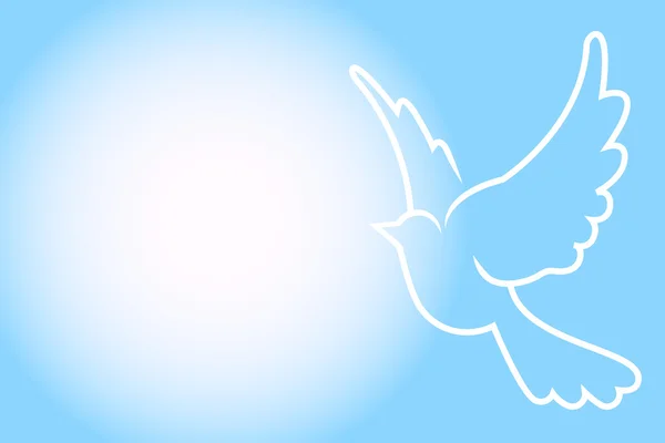 Marco azul vectorial con paloma — Archivo Imágenes Vectoriales
