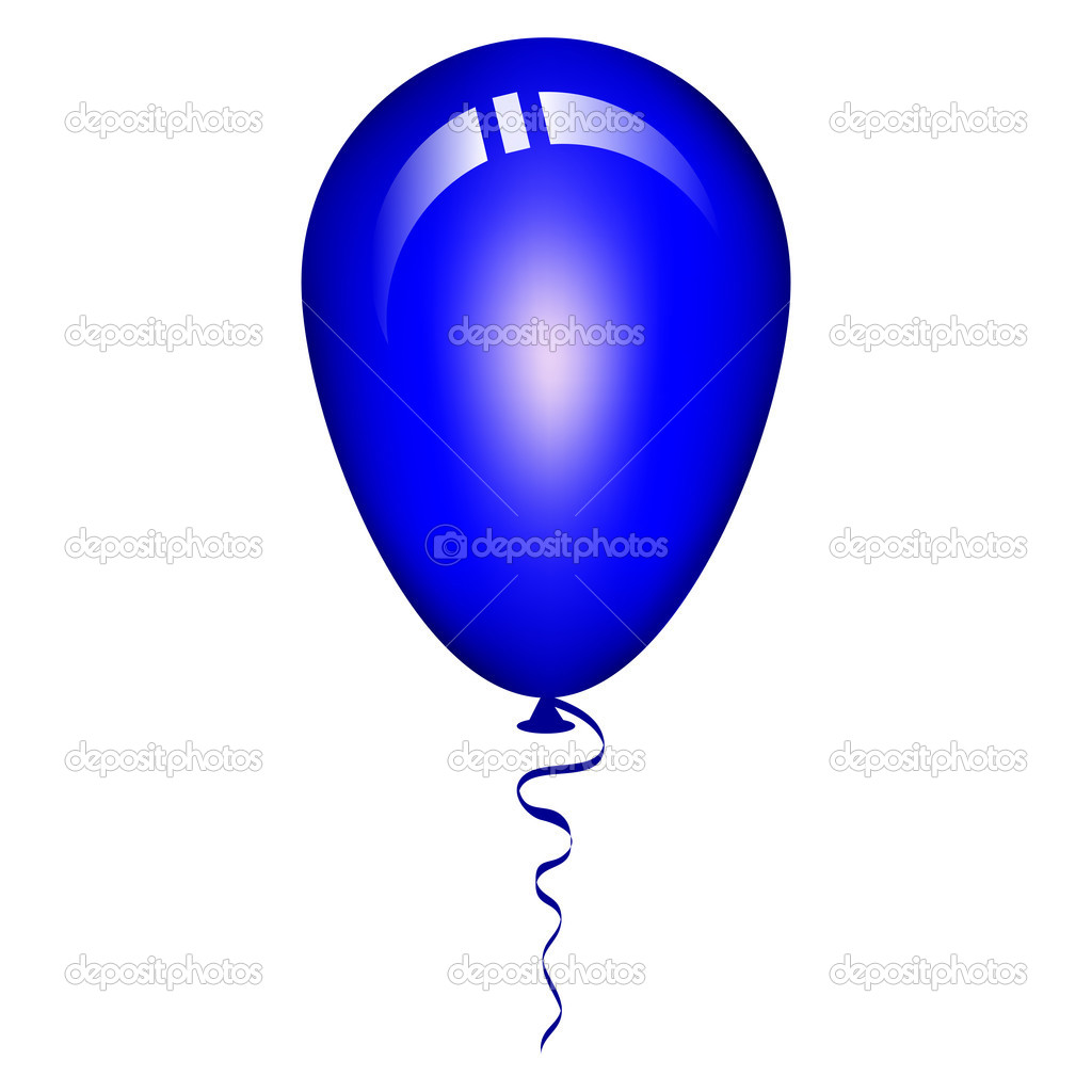 Vector illustration of blue balloon Stock Vector Image by ©yuliaglam