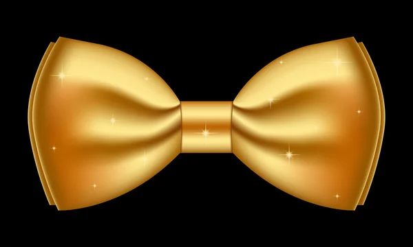 光沢のあるゴールド リボンのベクトル イラスト — ストックベクタ