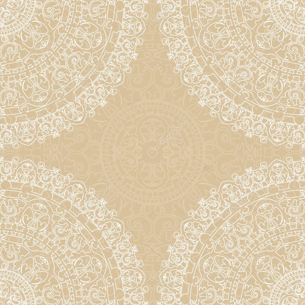 Vector beige frame with lace — Stock Vector © yuliaglam #23029326