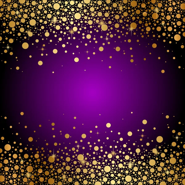 Vector purple and gold luxury background — Stock Vector